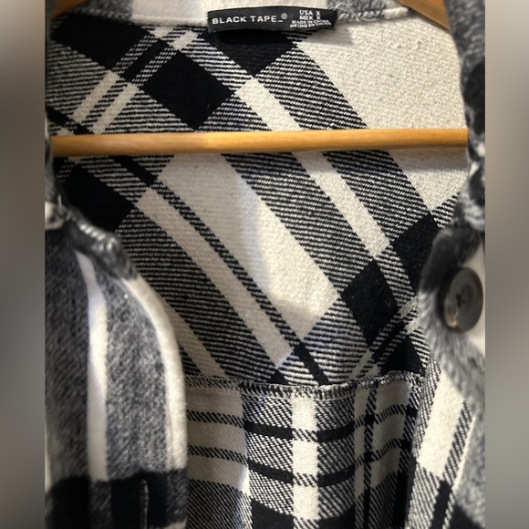 Black Tape Plaid_ Trendy Jacket - Picture 5 of 5